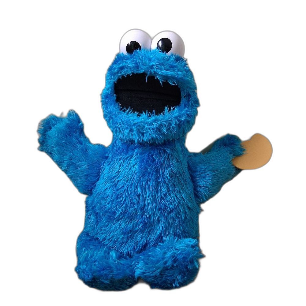 Sesame Street "Feed Me" Cookie Monster Talking Shaking Plush Toy 14" Tall